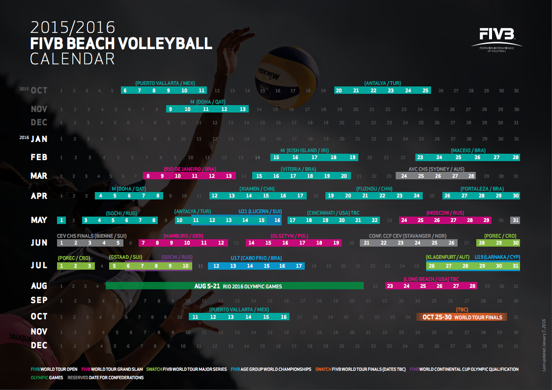 Календар змагань з пляжного волейболу FIVB