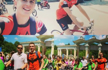«Кажани» взяли участь у благодійному велопробізі волейбол, мужчины, женщины, благотворительная акция