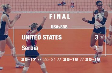 Волейболистки сборной США  одержали третью победу подряд сборная США