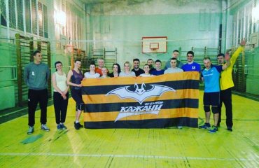 "Кажани" тренують своїх вболівальників (ВIДЕО) мужской волейбол, суперлига украины, барком-кажаны, львов, масте-класс, видео
