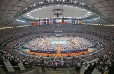 65 тысяч зрителей! Польша установила новый мировой рекорд мужской волейбол, мировой рекорд посещаемости матчей, польша сербия, чемпионат европы
