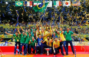 Бразилия выиграла Всемирный Кубок чемпионов мужской волейбол, большой чемпионский кубок 2017, япония, бразилия, сша, италия, иран, результаты матчей