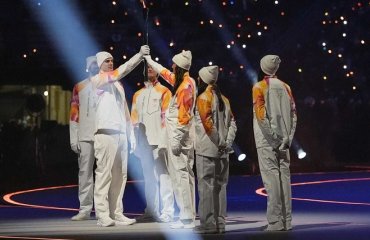 Італійські волейболісти взяли участь у церемонії відкриття Зимової Олімпіади-2026 чолвоічий волейбол, жіночий волейбол, олімпіада-2026, зимові олімпійські ігри-2026, сімоне джанеллі, сімоне анзані, анна данезі, паола егону