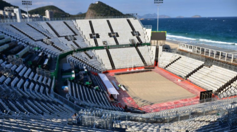  На Копакабане открылся пляжный стадион