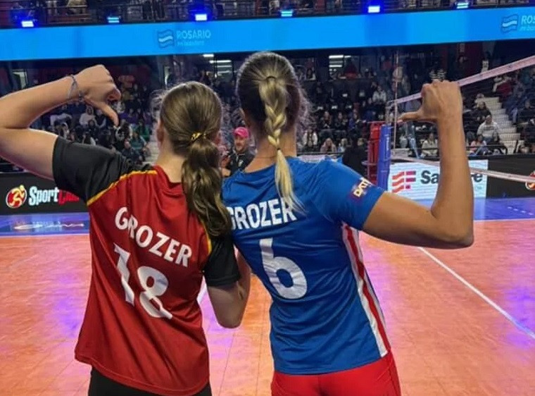 Леана Грозер та Хелена Грозер Сімейне дербі: 18-річна Леана Грозер зіграла проти мачухи у матчі Німеччина — Чехія