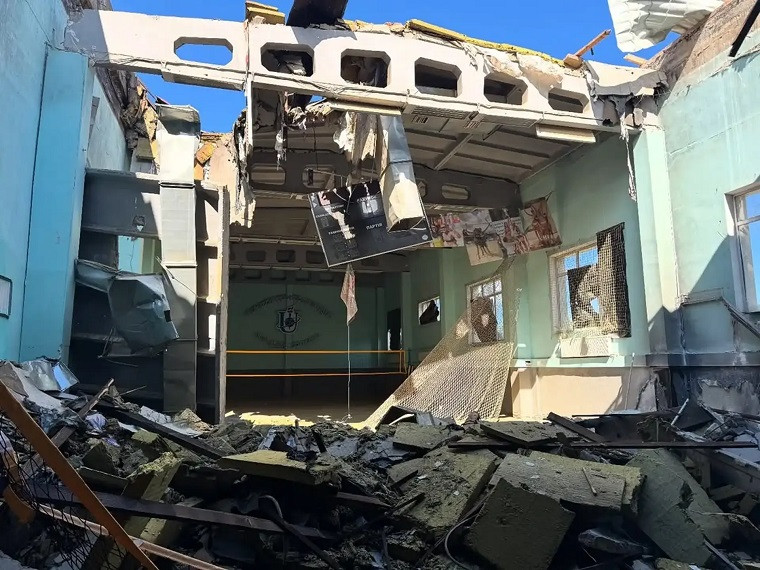  Зал, де тренувалася чемпіонка Європи, зруйновано російським ударом (ФОТО+ВІДЕО)